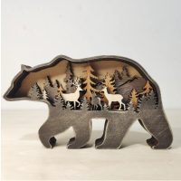 Rustikálna drevená socha - Medveď