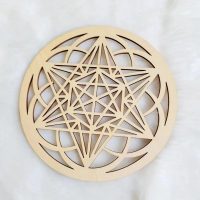 Drevený ornament 15 cm - Mandala - Hviezda