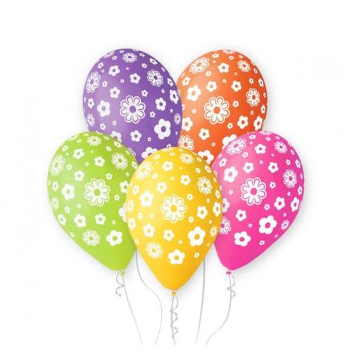 Foto - Prémiové balóniky - Kvety, 5 kusov